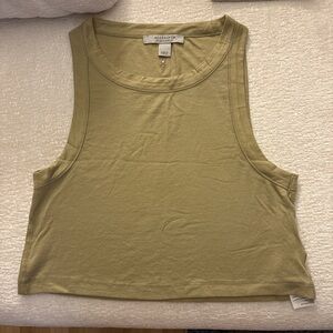 Olive Green Sleeveless Crop Top ALLSAINTS
